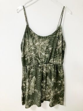 Old Navy | Green Floral Dress XL Boho Fairycore Natural Spring Summer Tropical